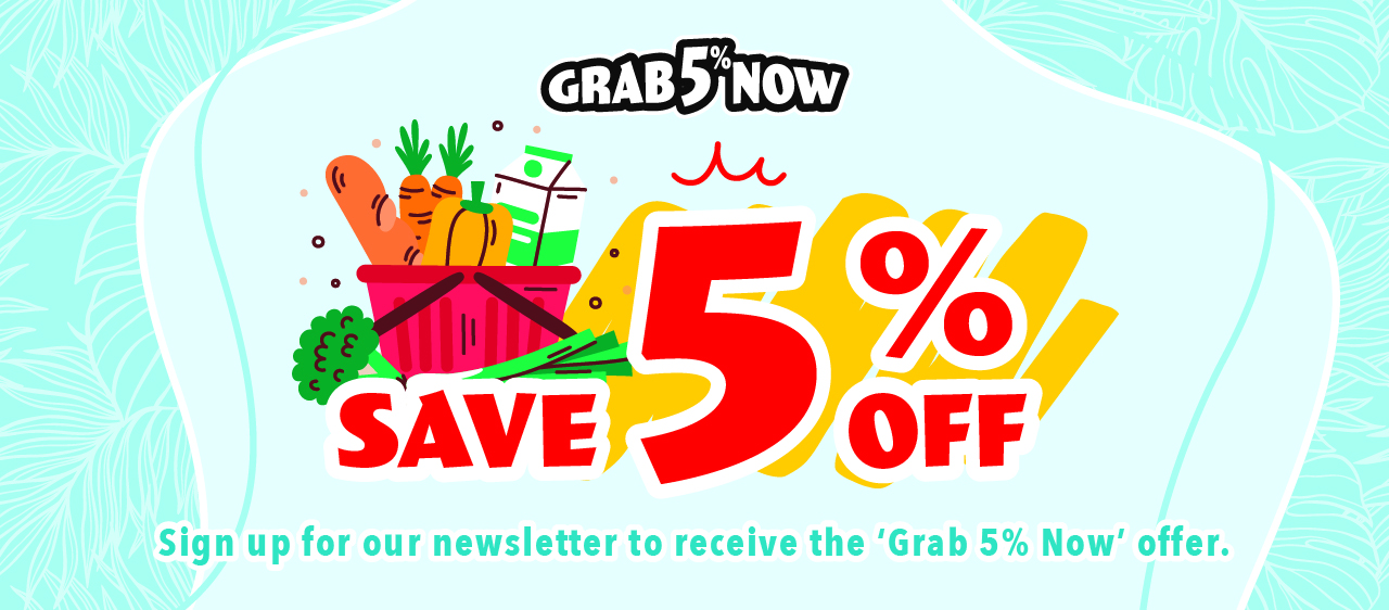 Grab 5% Now 